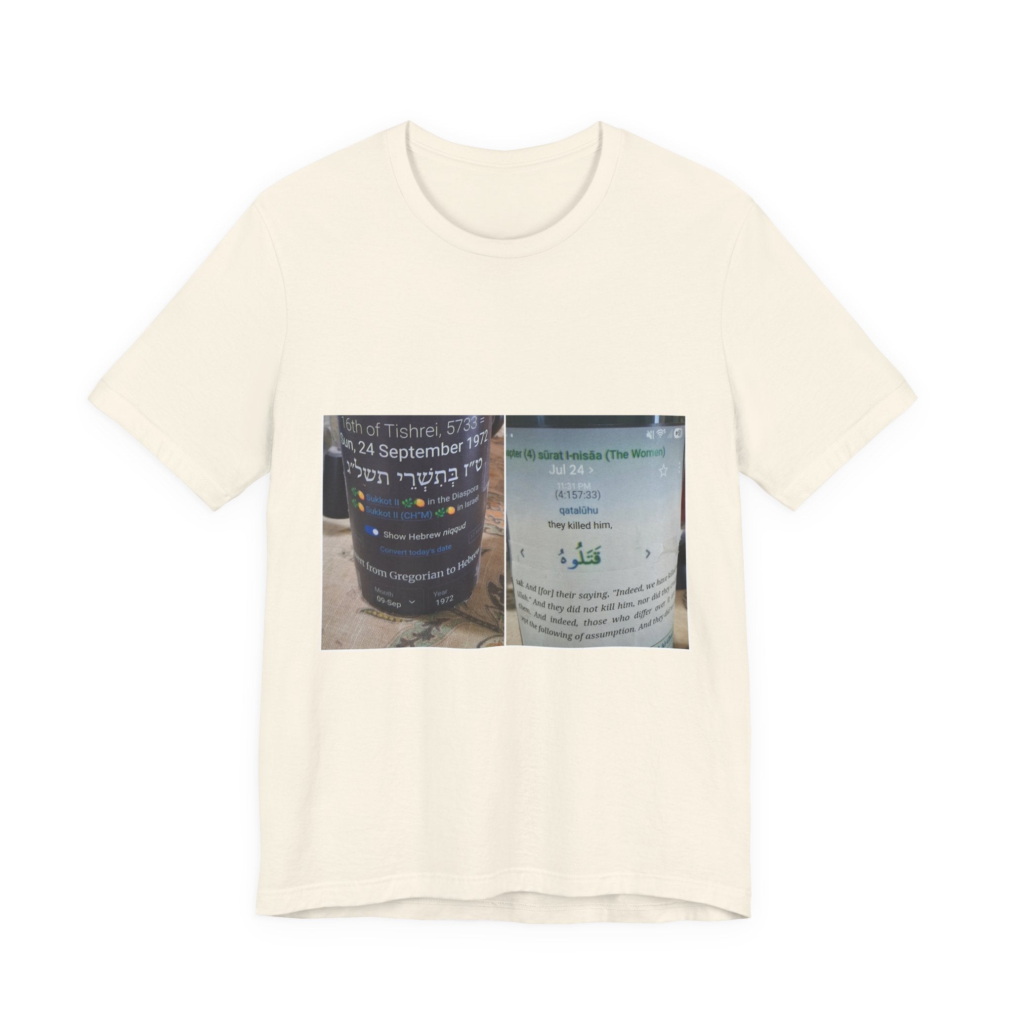 Photo Collage Tee — Bilingual Memorial Bottle Design