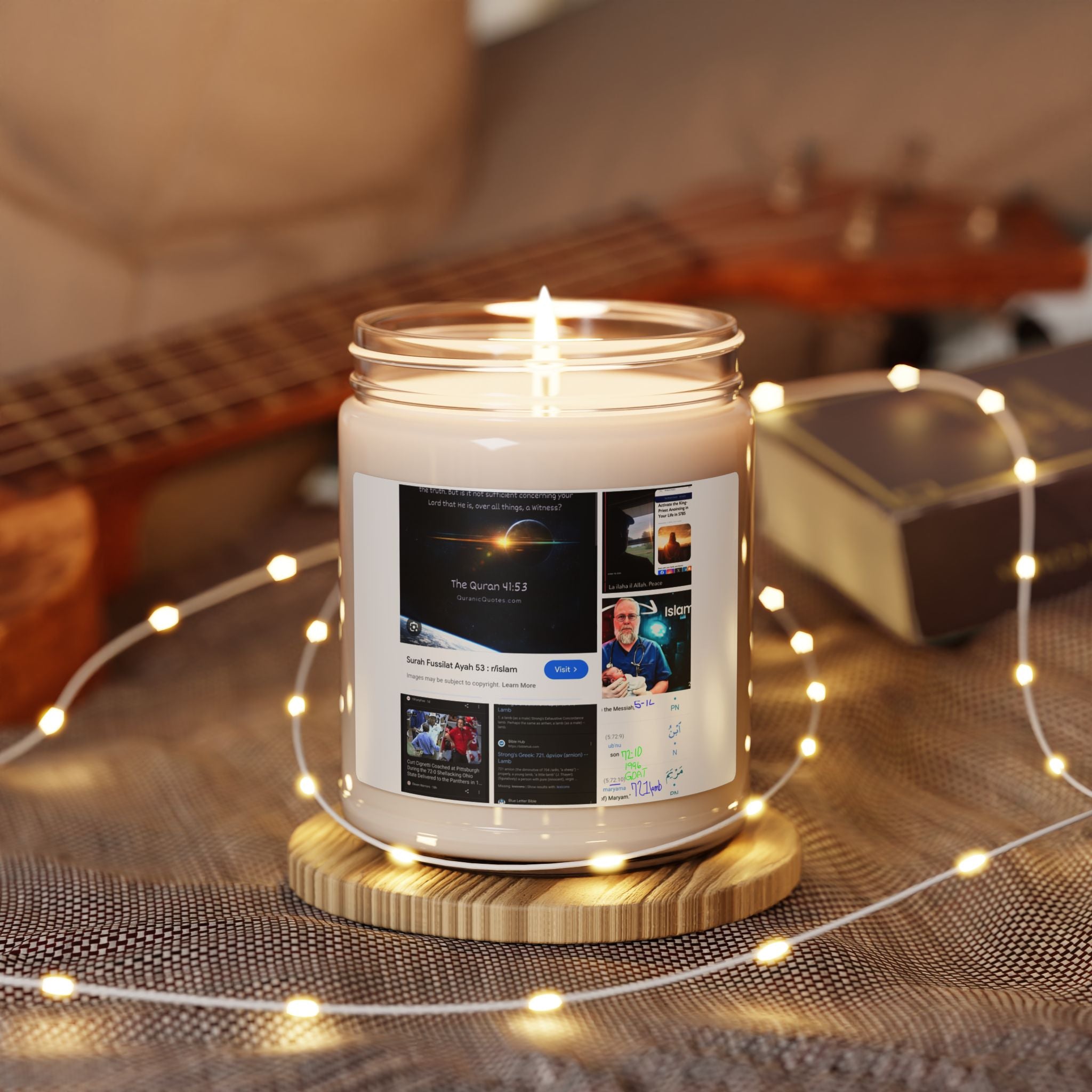 9oz Scented Soy Candle — Personalized Photo Collage Label