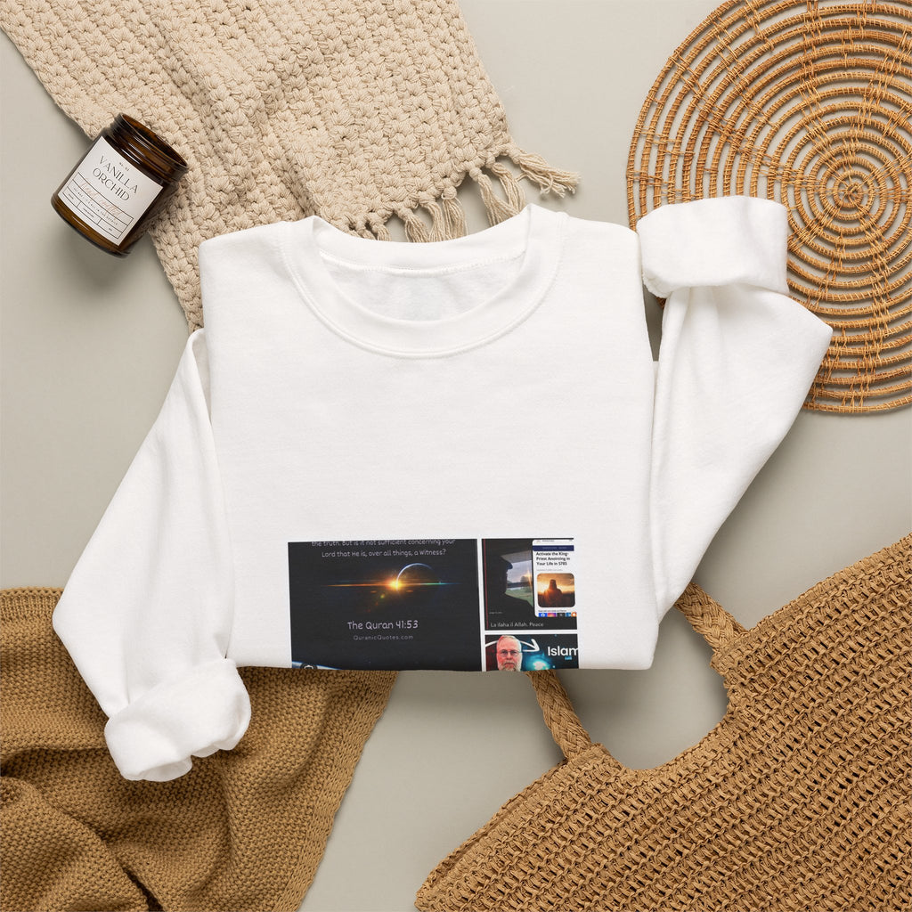 Crewneck Sweatshirt with Collage Print — Internet Meme & Screen Capture Design