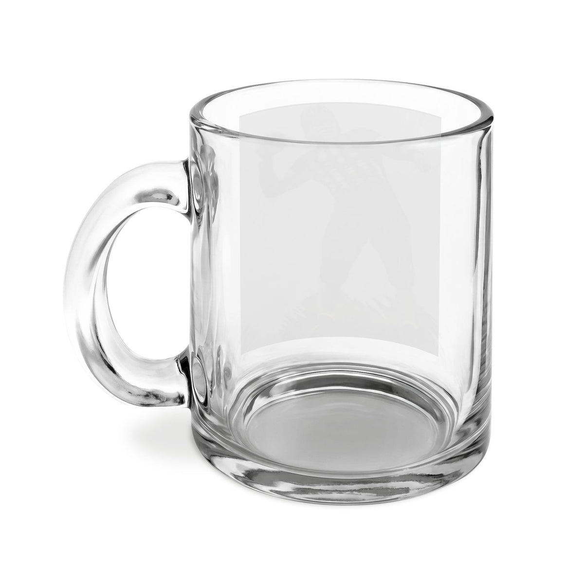 Vintage Football Player Clear Glass Mug – Retro Throwing Quarterback Coffee Cup