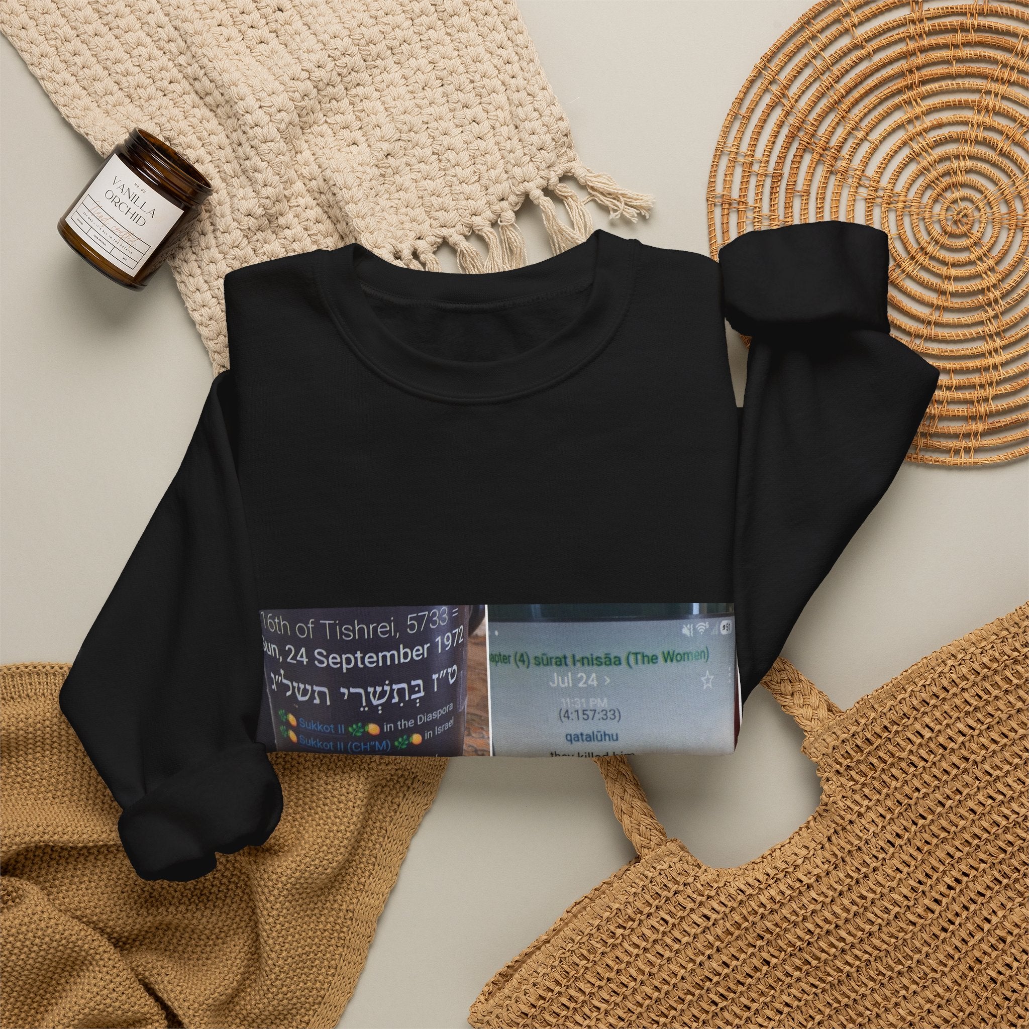 Crewneck Sweatshirt — Vintage Travel Poster Collage