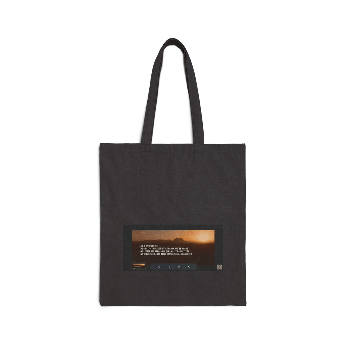 Canvas Tote Bag with Inspirational Sunset Quote — Eco-Friendly Grocery & Everyday Shopper