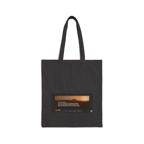 Canvas Tote Bag with Inspirational Sunset Quote — Eco-Friendly Grocery & Everyday Shopper