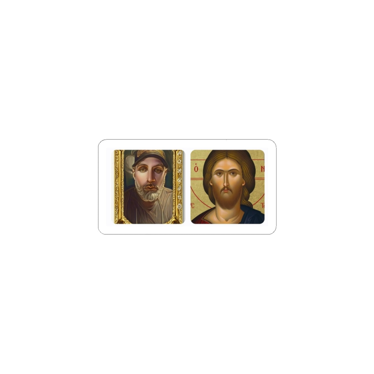 Christian Icon Sticker Set — Jesus & Saint Portrait Kiss-Cut Stickers