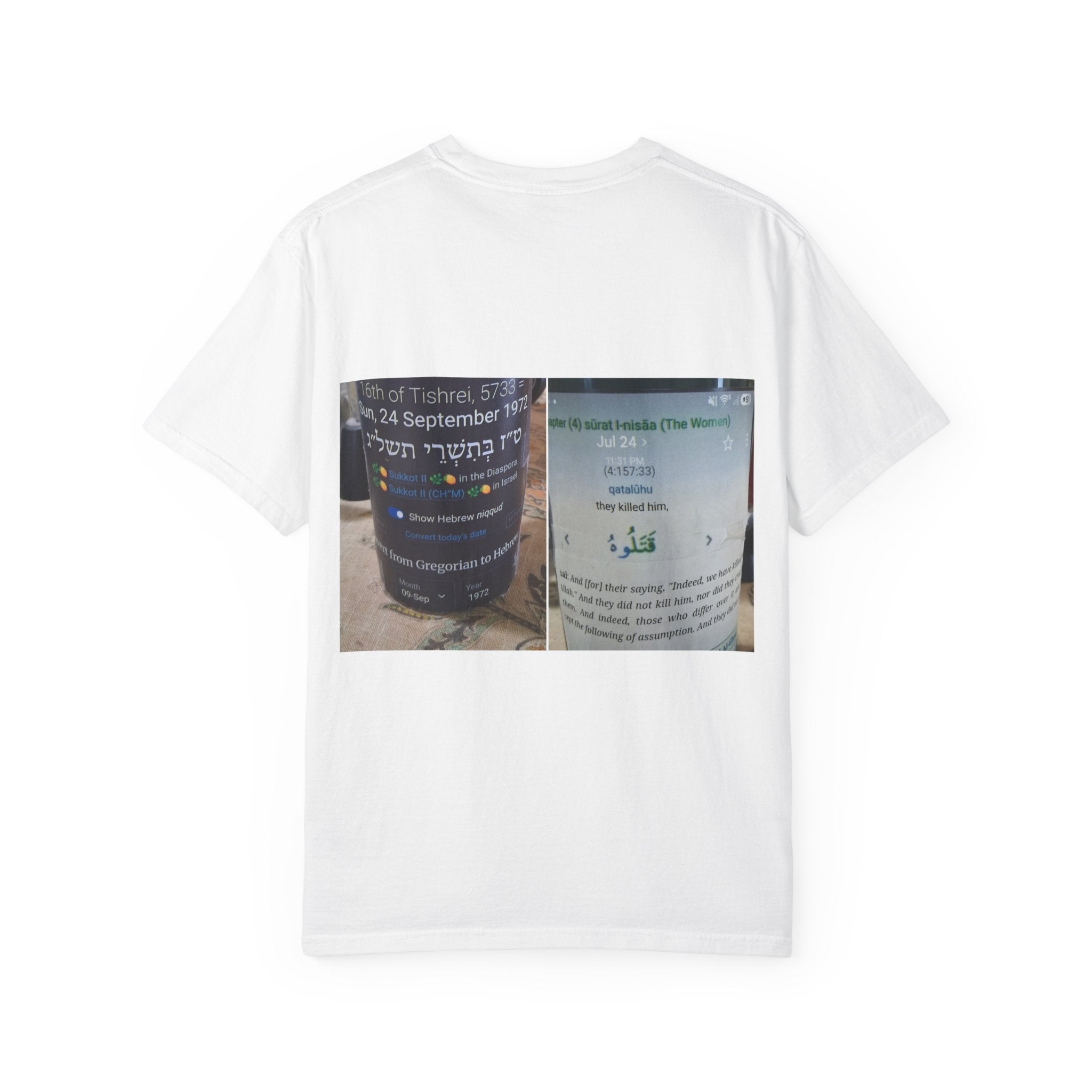 Graphic T-Shirt — Vintage Poster Montage with Text Collage