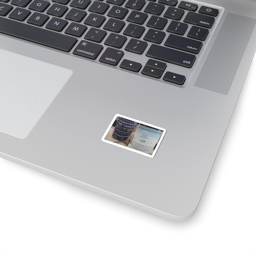 Religious Text Photo Sticker — Dual-Language Scripture Kiss-Cut Sticker