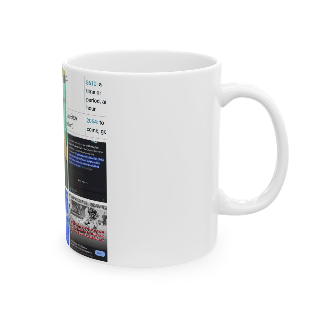 Collage Ceramic Mug – Inspirational Quote & Pop Culture Photo Wrap (11oz/15oz)