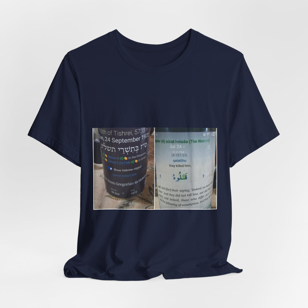 Photo Collage Tee — Bilingual Memorial Bottle Design