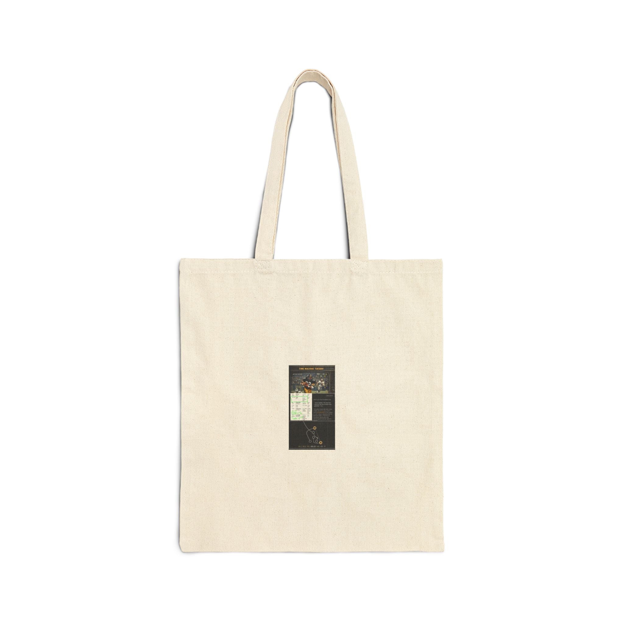 Canvas Tote Bag — Vintage Botanical Label Print, Eco-Friendly Market Shopper