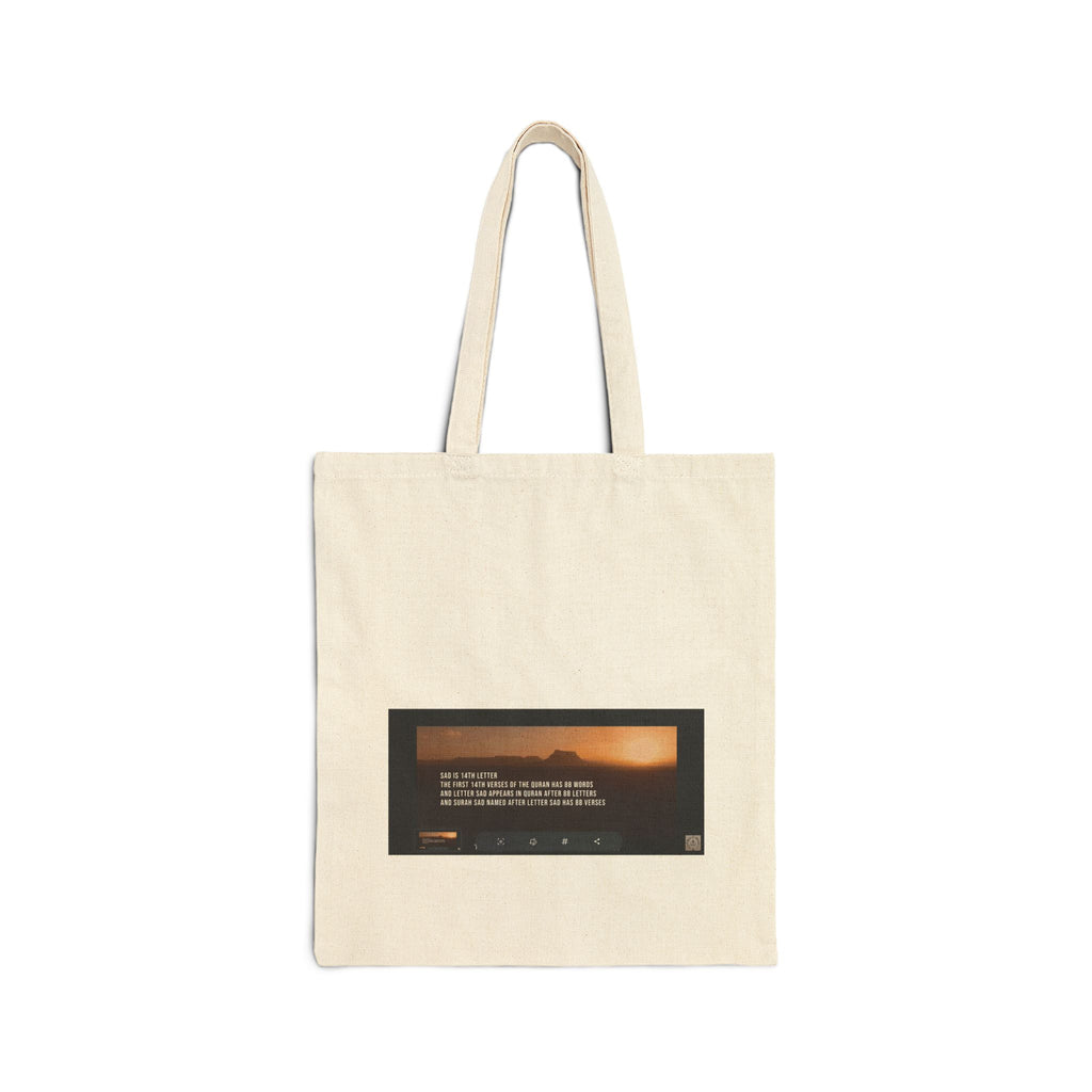 Canvas Tote Bag with Inspirational Sunset Quote — Eco-Friendly Grocery & Everyday Shopper