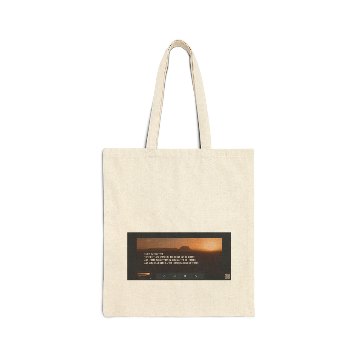 Canvas Tote Bag with Inspirational Sunset Quote — Eco-Friendly Grocery & Everyday Shopper