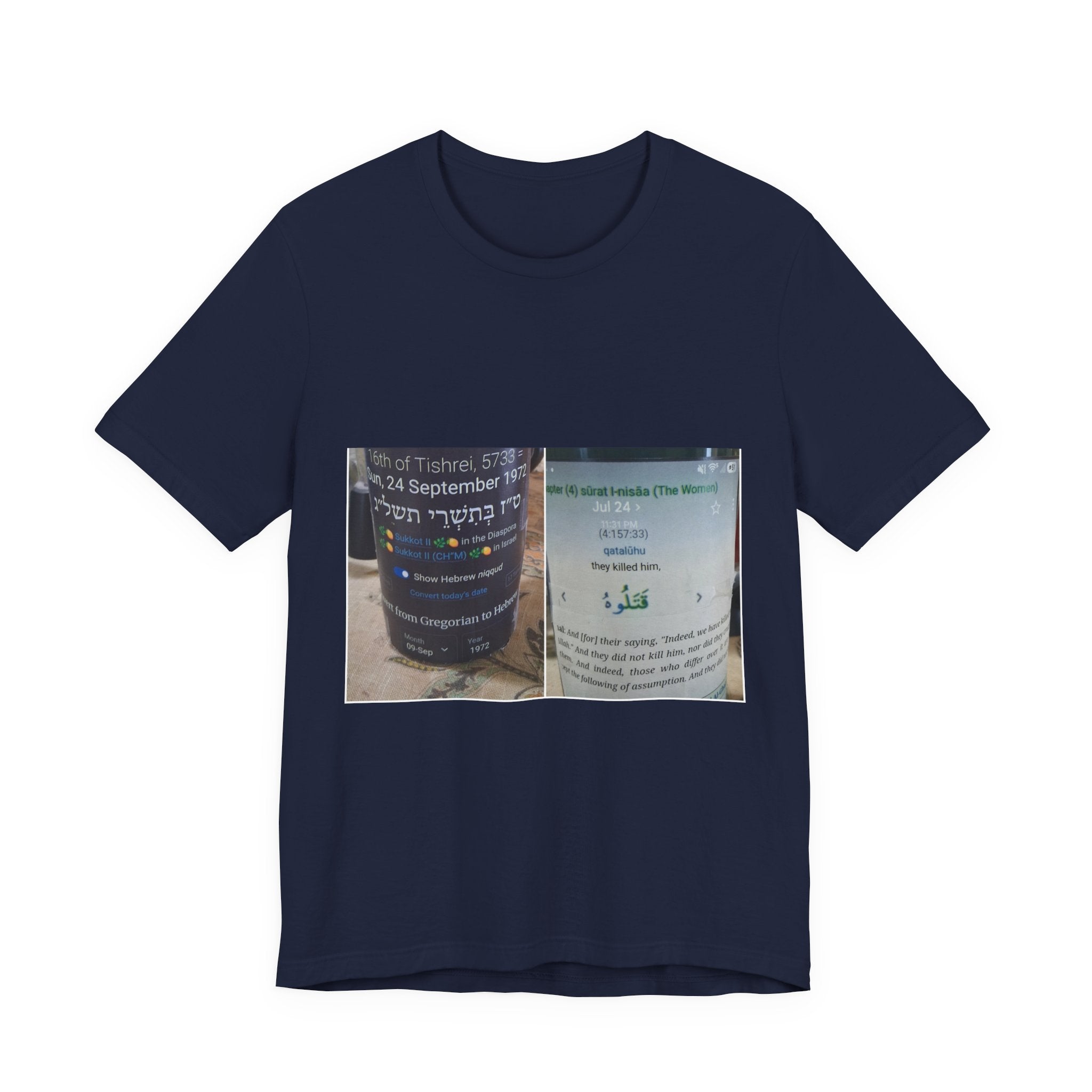 Photo Collage Tee — Bilingual Memorial Bottle Design