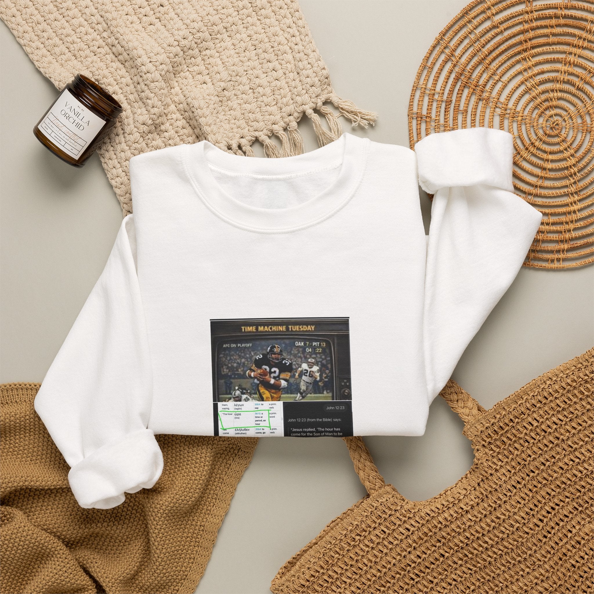 Crewneck Sweatshirt — Nostalgic Game Night Poster Design