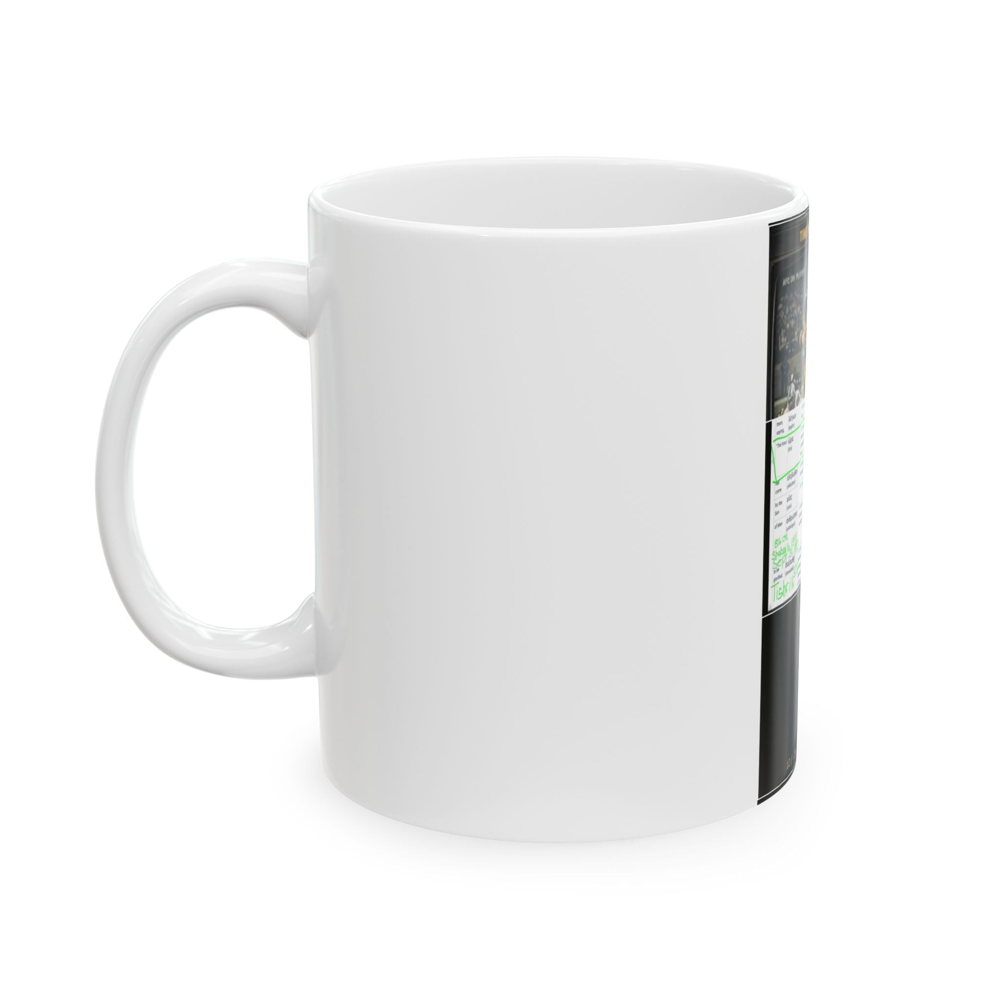 Football Play Diagram Ceramic Mug — "Time Machine Tuesday" Game Breakdown (11oz & 15oz)