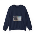 Arabic Script Candle Label Crewneck Sweatshirt - Minimal Photo Print