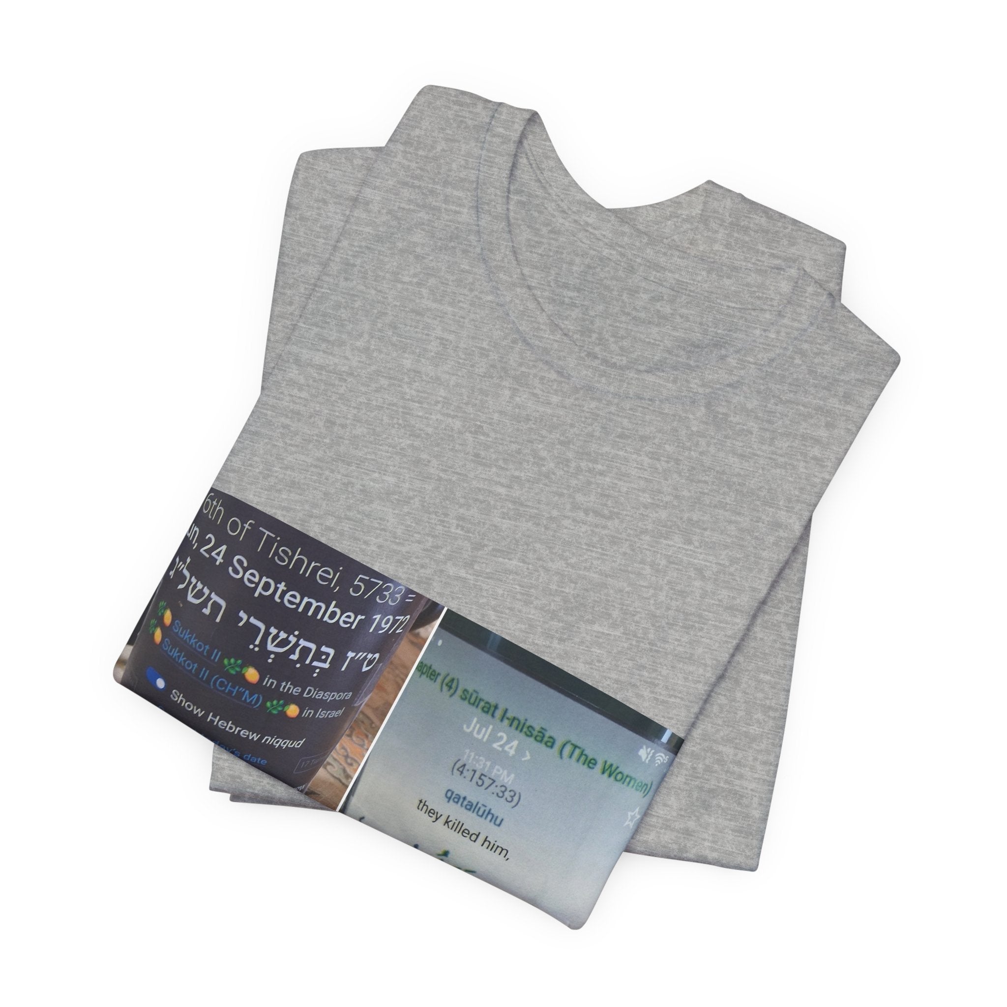 Photo Collage Tee — Bilingual Memorial Bottle Design